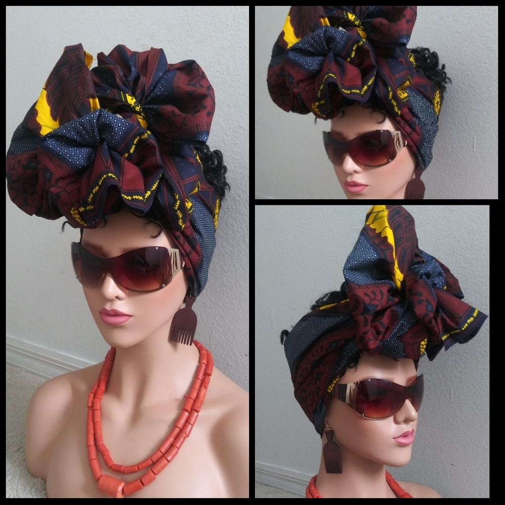 African head wrap/ Fabric head wrap Scarf